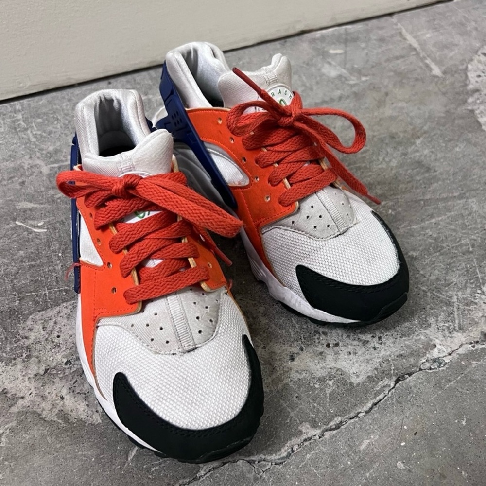 Nike Huarache Run GS Youth Sneakers White/ Deep Royal Blue 654275-113